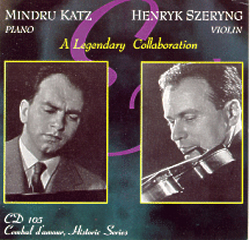 Cembal d'amour Cd 105, Henryk Szeryng Violin/ Mindru Katz, Piano