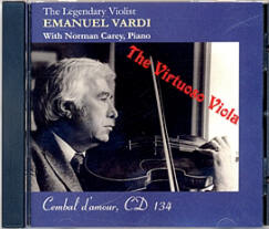 Cembal d'amour CD 134, Emanuel Vardi, Viola